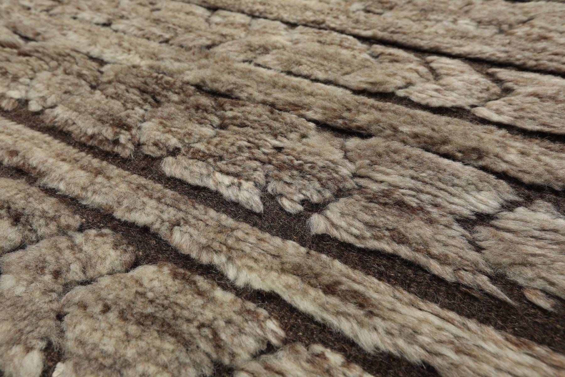 9x12 Beige, Brown, Color Hand Knotted Moroccan Wool Modern & Contemporary Oriental Rug