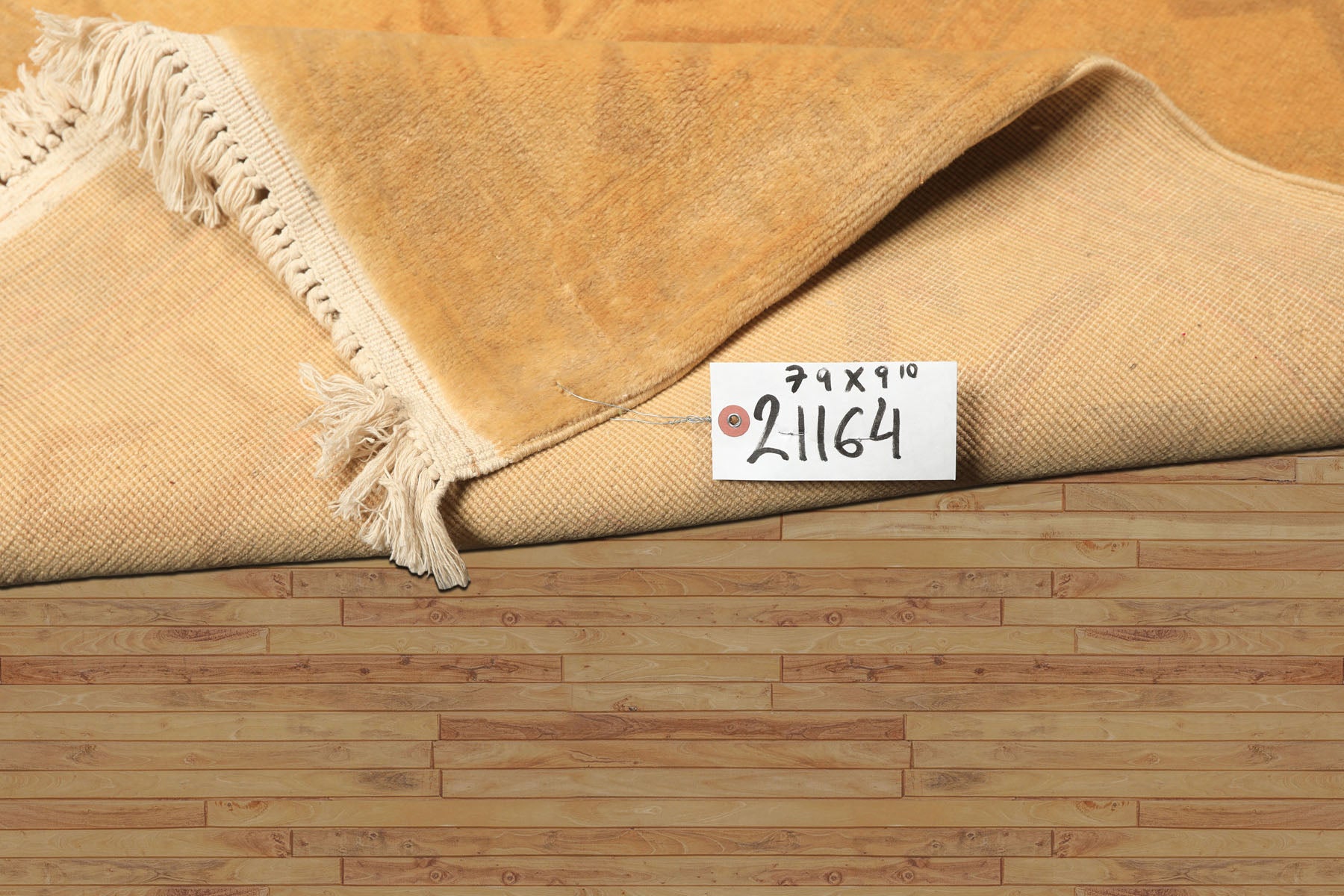 8x10 Tan, Beige, Gray Color Hand Knotted Oushak New Zealand Wool Transitional Oriental Rug