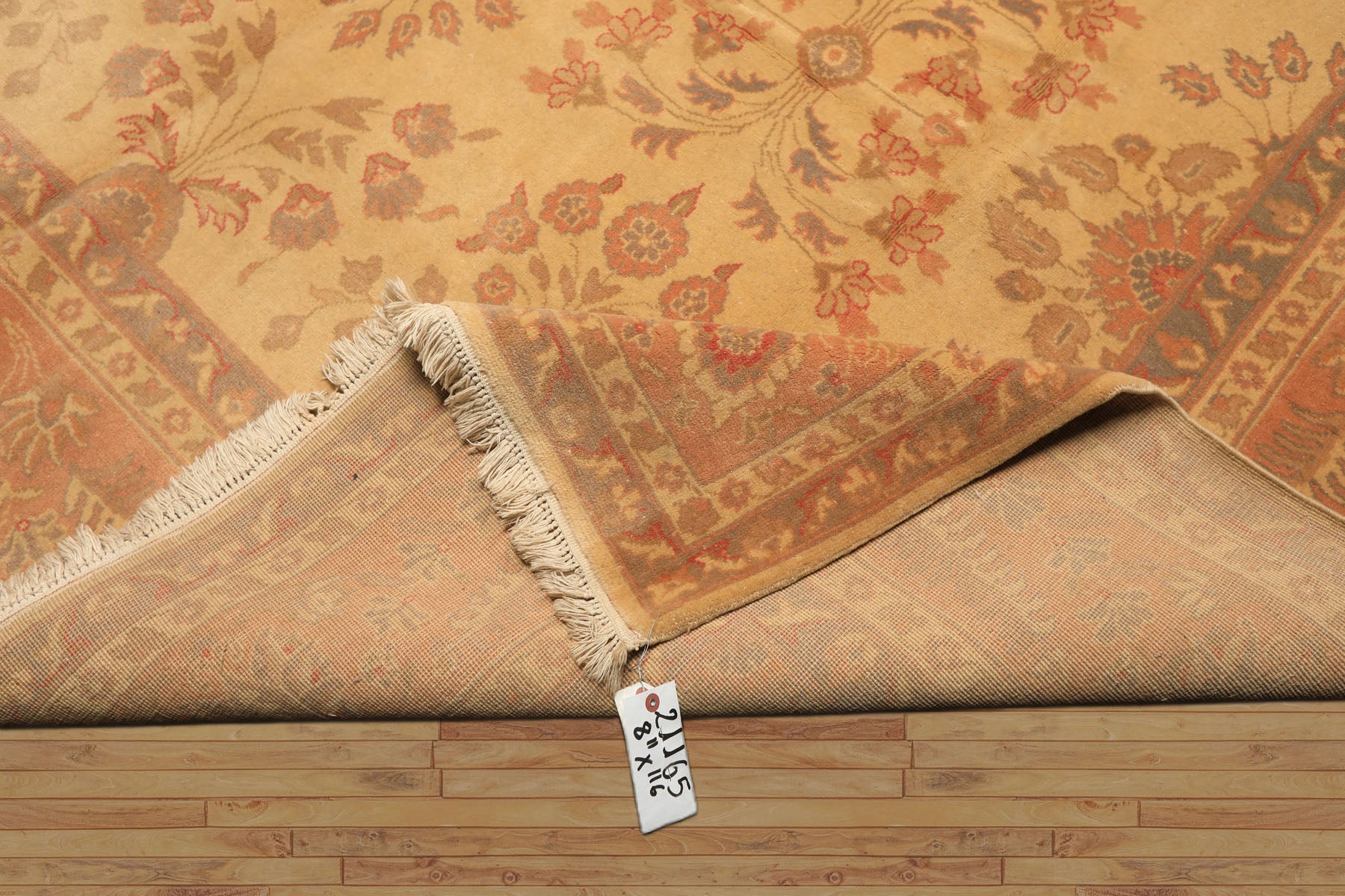 9x12 Beige, Blush, Gray Color Hand Knotted Oushak Wool Traditional Oriental Rug