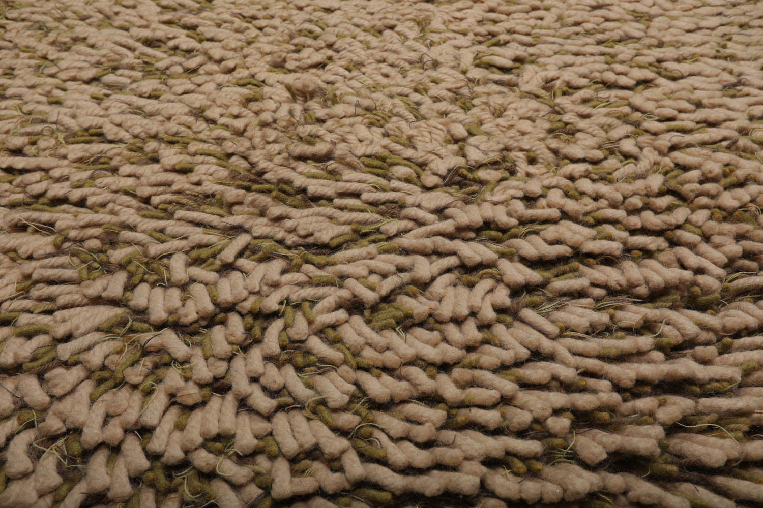 6x9 Beige, Sage, Color Machine Made All-Over 100% Wool Modern Oriental Rug