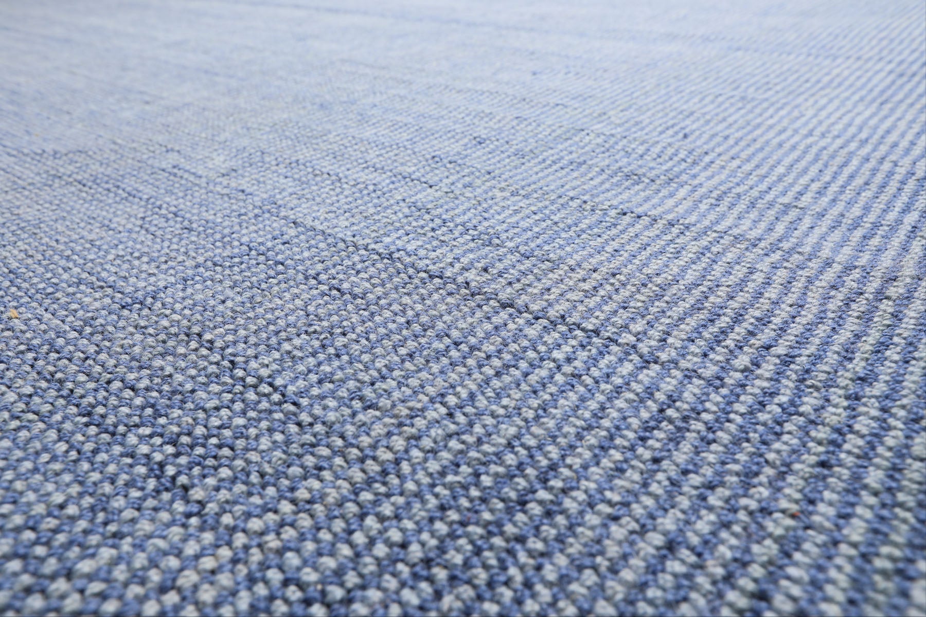 Multi Size Tone on Tone Blue Color Hand Loomed Berber Wool Contemporary Oriental Rug