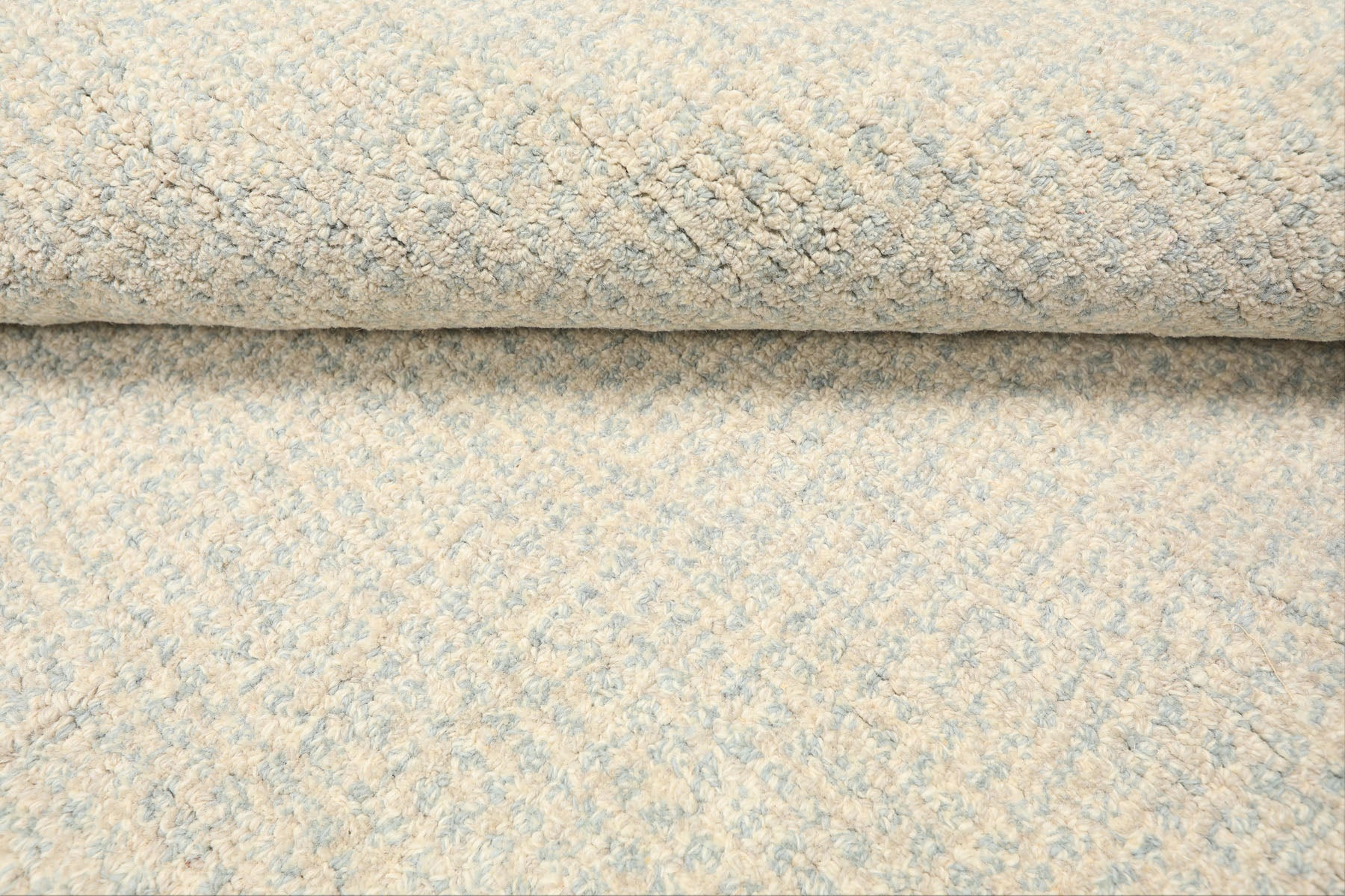 Multi Size Beige Seafoam Color Hand Loomed Berber Wool Contemporary Oriental Rug