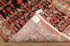 3x12 Charcoal, Ivory, Coral Color Hand Knotted Birjand Wool Traditional Oriental Rug