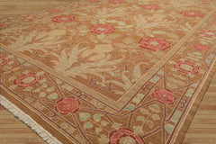 6x9 Gold, Tan, Beige Color Hand Knotted Nourison Nourmak Soumak Wool Arts & Crafts Oriental Rug