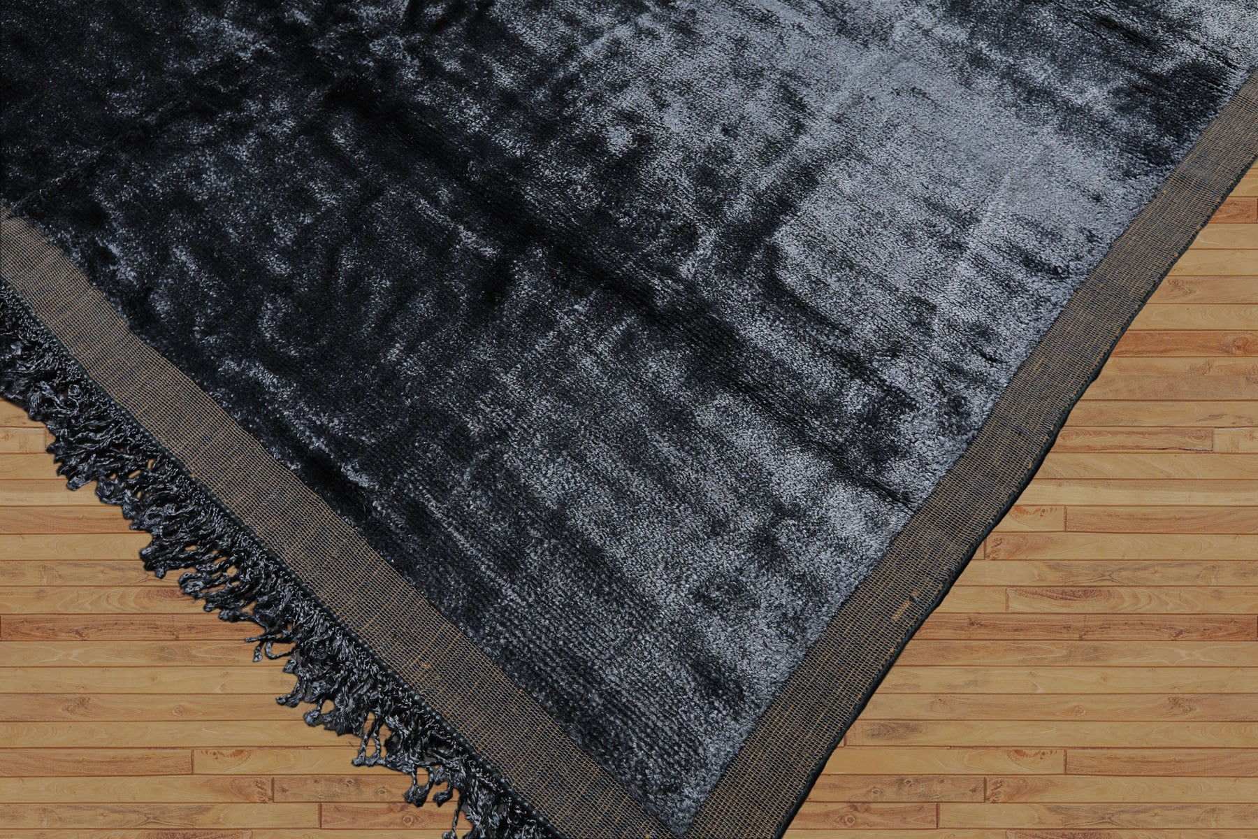 9x12 Slate, Beige, Color Hand knotted Tibetan Bamboo Silk Modern & Contemporary Oriental Rug