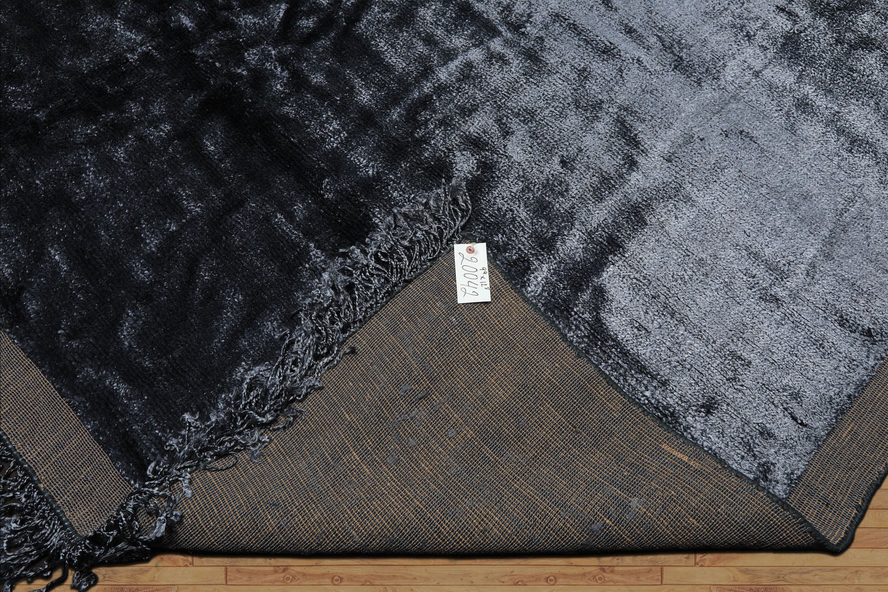 9x12 Slate, Beige, Color Hand knotted Tibetan Bamboo Silk Modern & Contemporary Oriental Rug