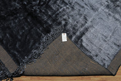 9x12 Slate, Beige, Color Hand knotted Tibetan Bamboo Silk Modern & Contemporary Oriental Rug