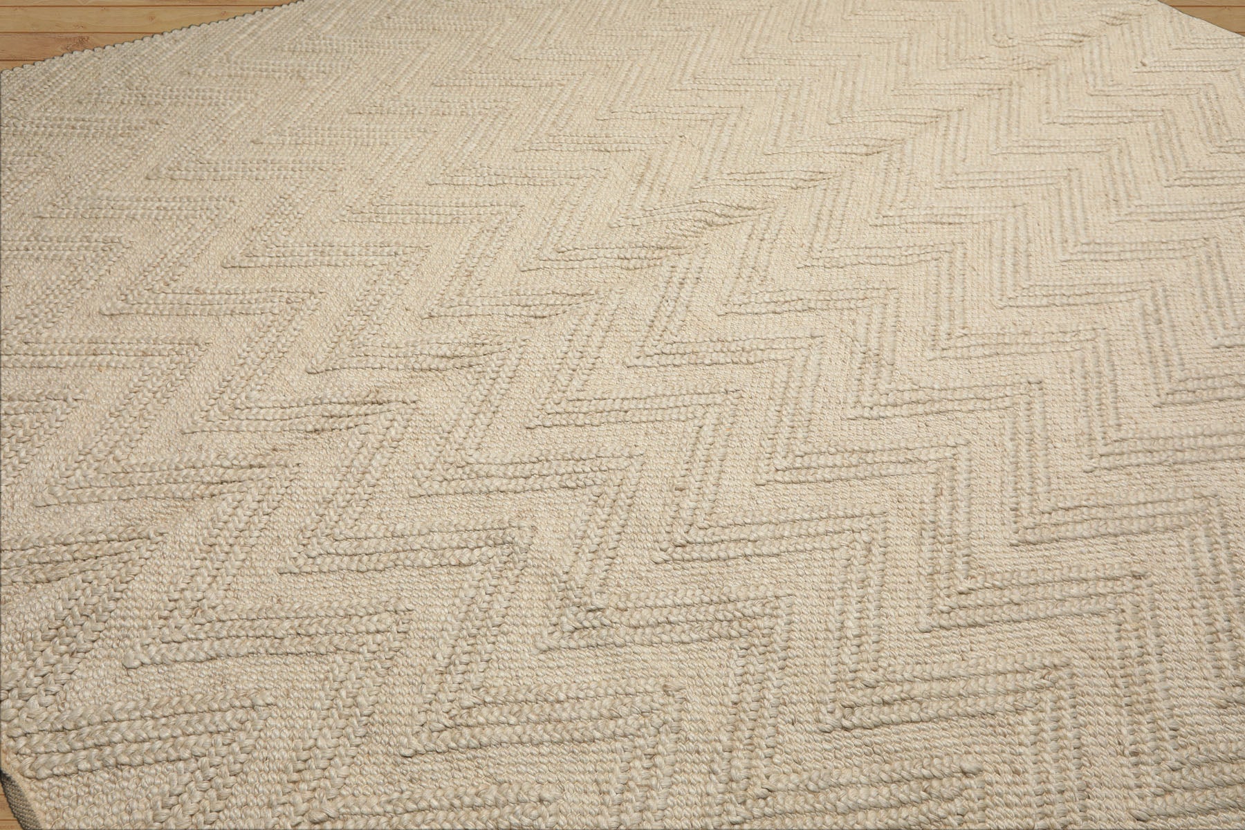 9x12 Tone on Tone Ivory, , Color Hand Knotted Tibetan Wool Modern & Contemporary Oriental Rug