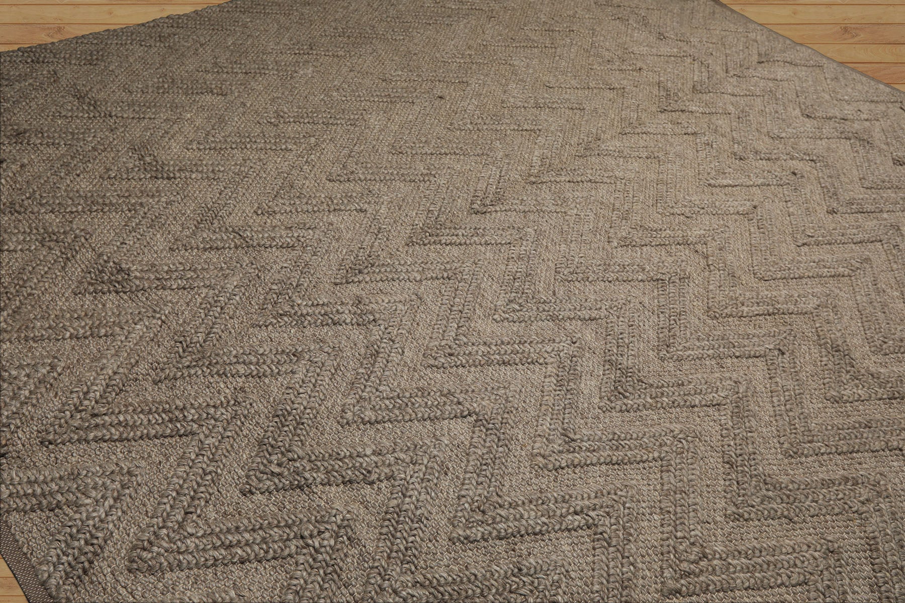 9x12 Tone on Tone Mocha, , Color Hand Knotted Tibetan Wool Modern & Contemporary Oriental Rug