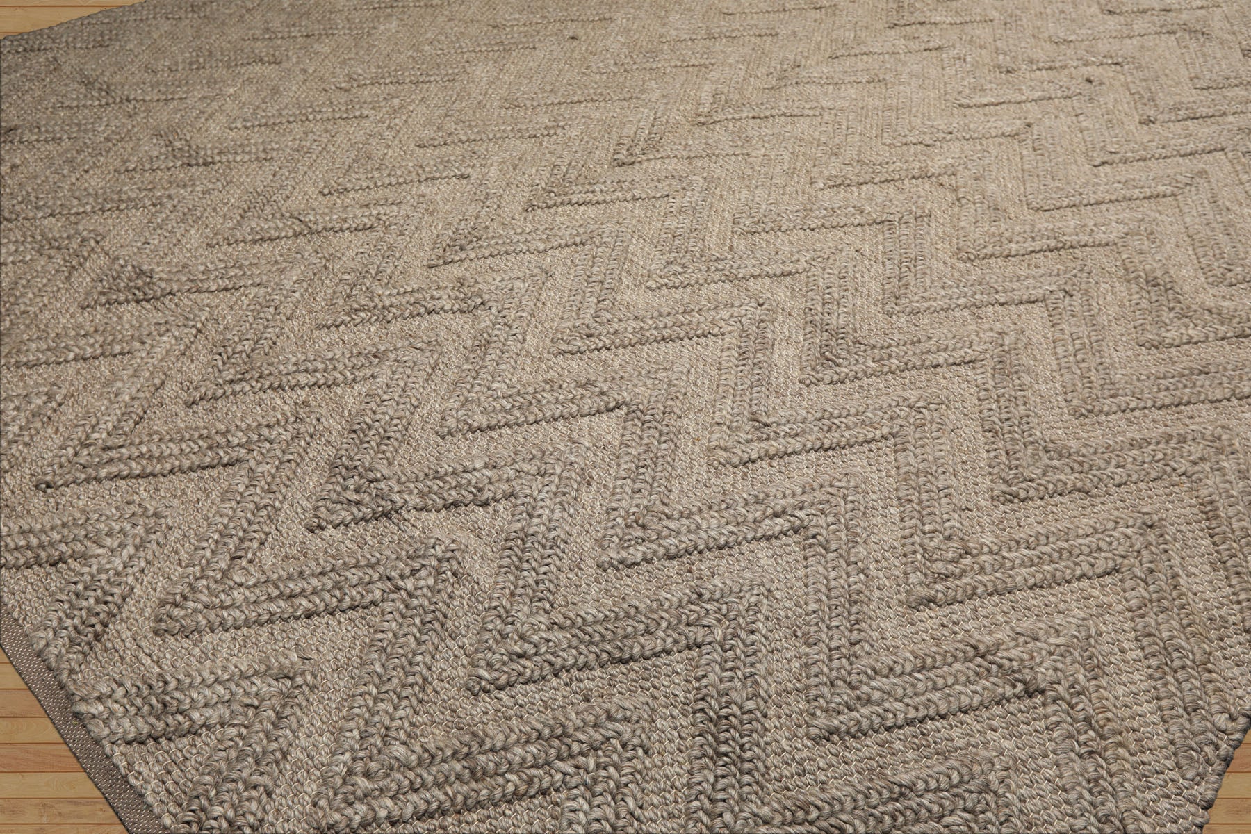 9x12 Tone on Tone Mocha, , Color Hand Knotted Tibetan Wool Modern & Contemporary Oriental Rug