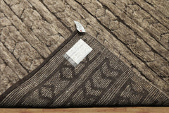 10x14 Ivory, Mocha, Color Hand Knotted Moroccan Wool Modern & Contemporary Oriental Rug