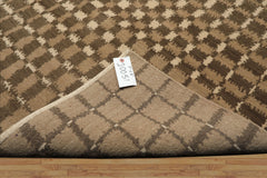 7x8 Ivory, Moss, Brown Color Hand Knotted Tibetan Wool Modern & Contemporary Oriental Rug