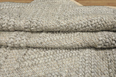 9x12 Tone on Tone Silver, Gray, Color Hand Knotted Tibetan Wool Modern & Contemporary Oriental Rug