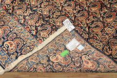 6x9 Navy, Ivory, Blue Color Hand Knotted Khorassan Wool Traditional Oriental Rug