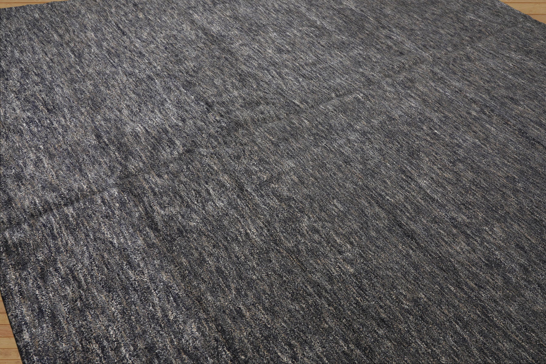 10x14 Gray, Slate, Blue Color Hand Knotted Tibetan Wool & Bamboo Silk Modern & Contemporary Oriental Rug