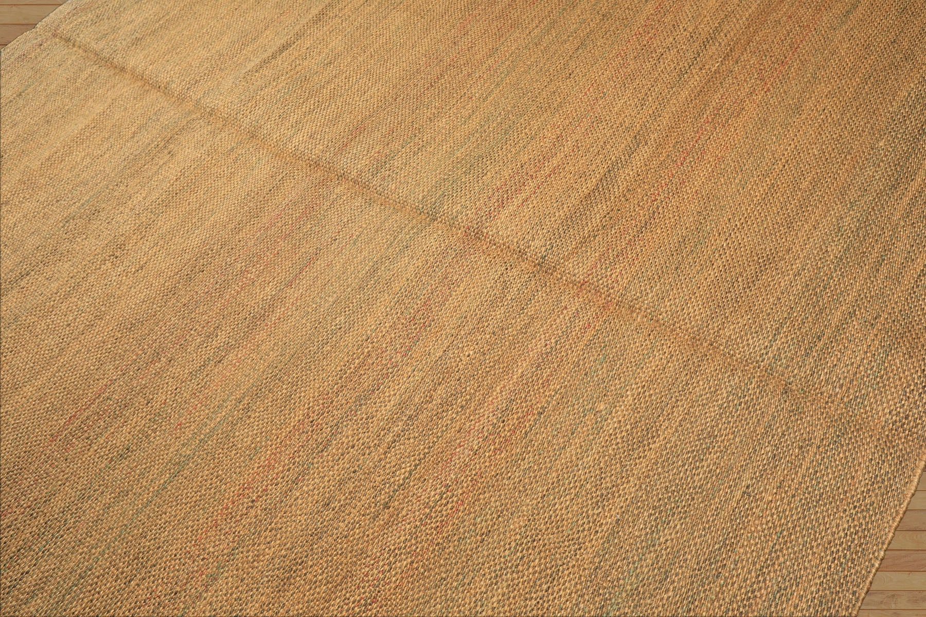 8x10 Gold, Rust, Aqua Color Hand Woven Tibetan Seagrass Modern & Contemporary Oriental Rug