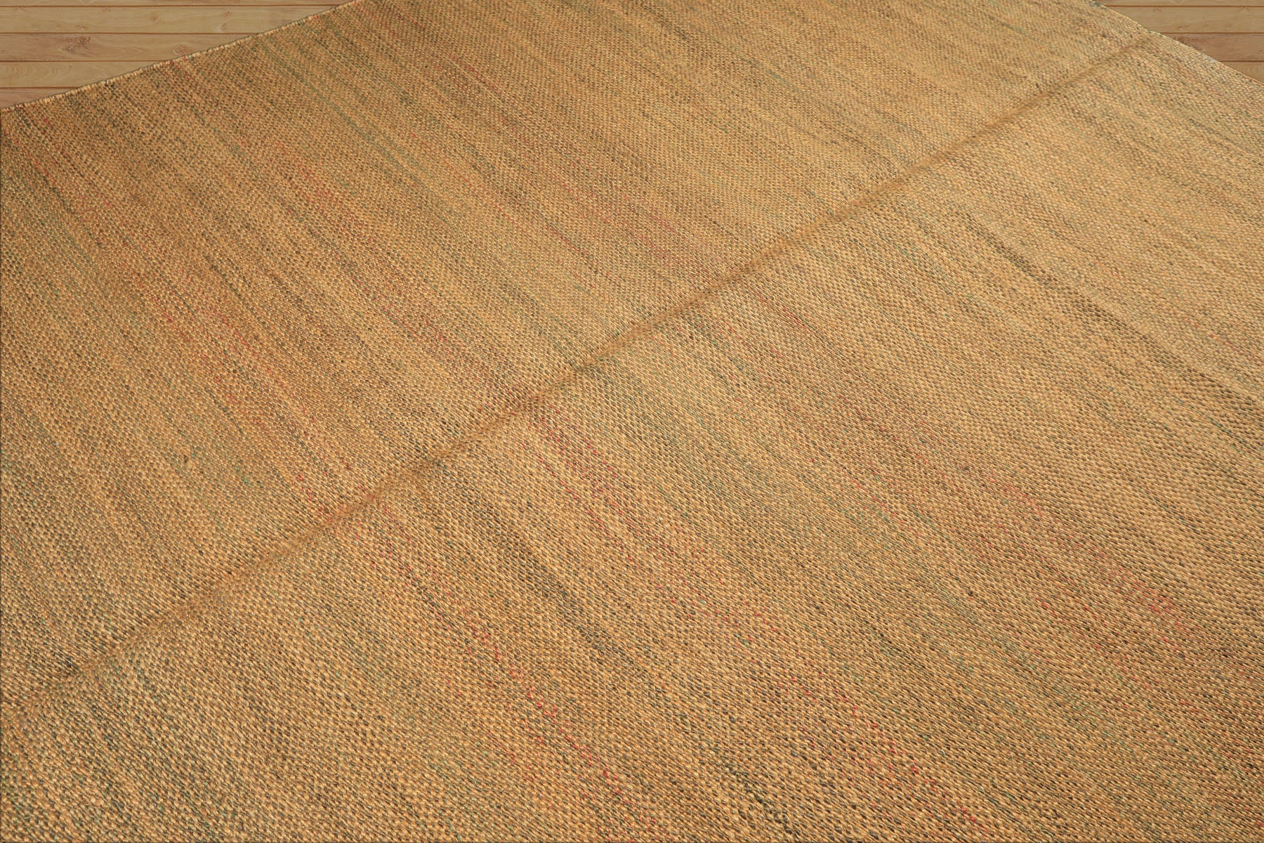 8x10 Gold, Rust, Aqua Color Hand Woven Tibetan Seagrass Modern & Contemporary Oriental Rug