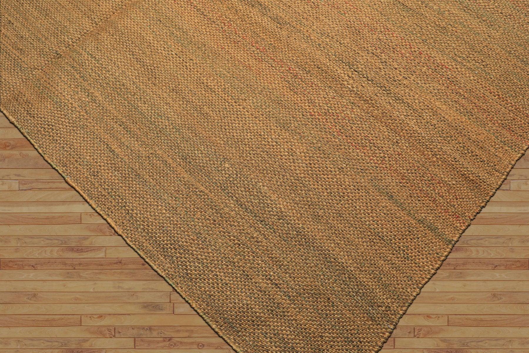 8x10 Gold, Rust, Aqua Color Hand Woven Tibetan Seagrass Modern & Contemporary Oriental Rug