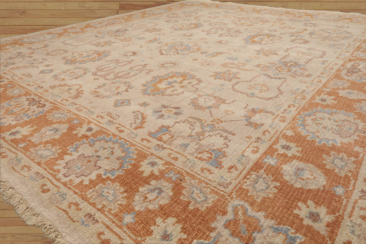 Amayrani LoomBloom Traditional Oushak Wool Oriental Area Rug in Tan 8'2''x9'9" – Handcrafted Perfection