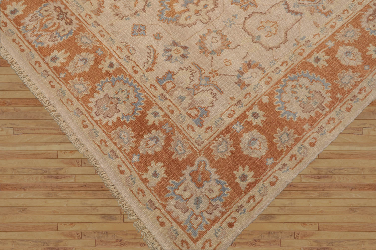 Amayrani LoomBloom Traditional Oushak Wool Oriental Area Rug in Tan 8'2''x9'9" – Handcrafted Perfection