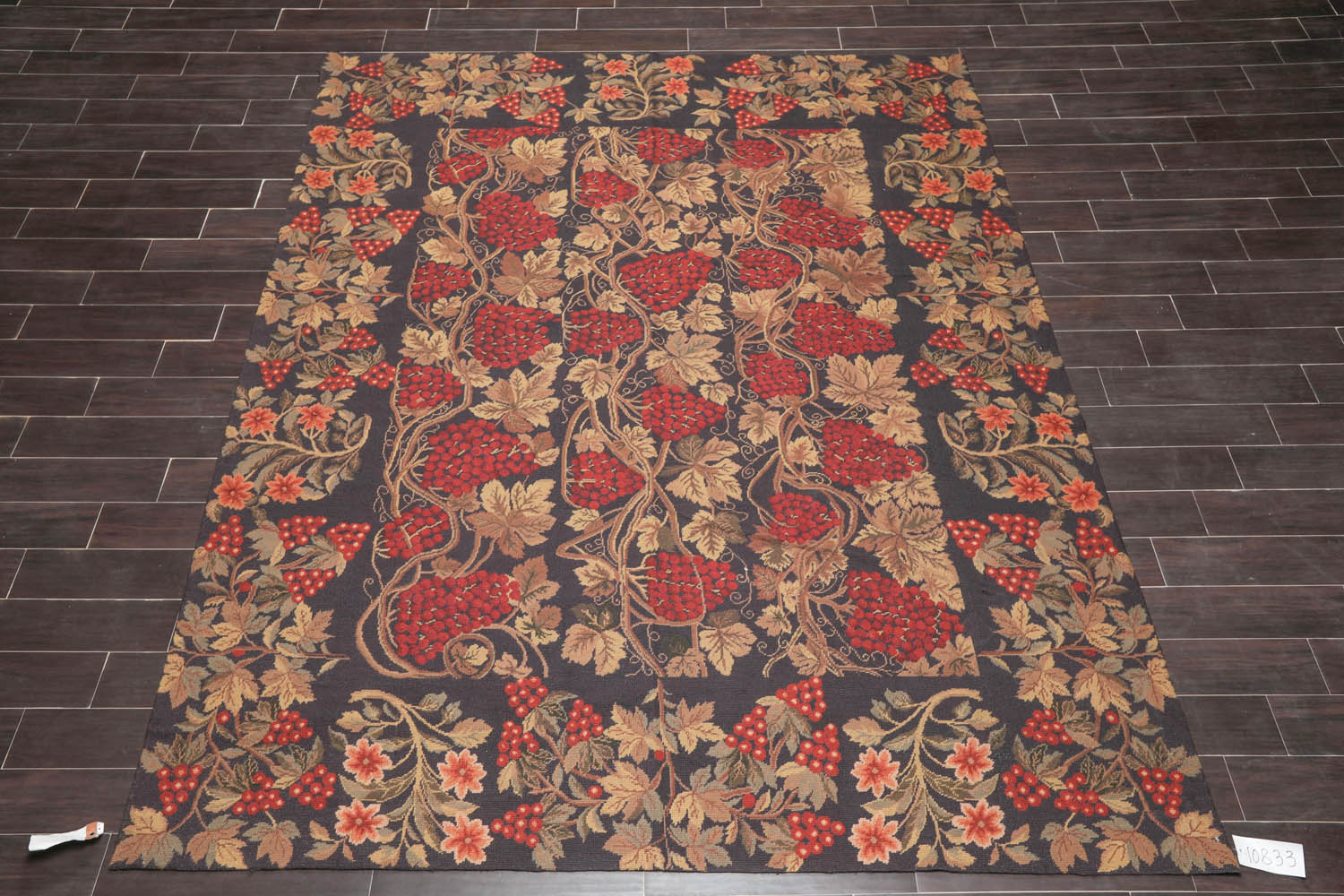 8x10 Chocolate, Rust, Gold Color Hand Woven All-Over 100% Wool Traditional Oriental Rug