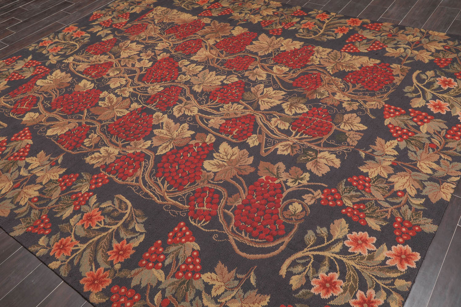 8x10 Chocolate, Rust, Gold Color Hand Woven All-Over 100% Wool Traditional Oriental Rug