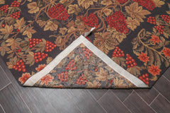 8x10 Chocolate, Rust, Gold Color Hand Woven All-Over 100% Wool Traditional Oriental Rug