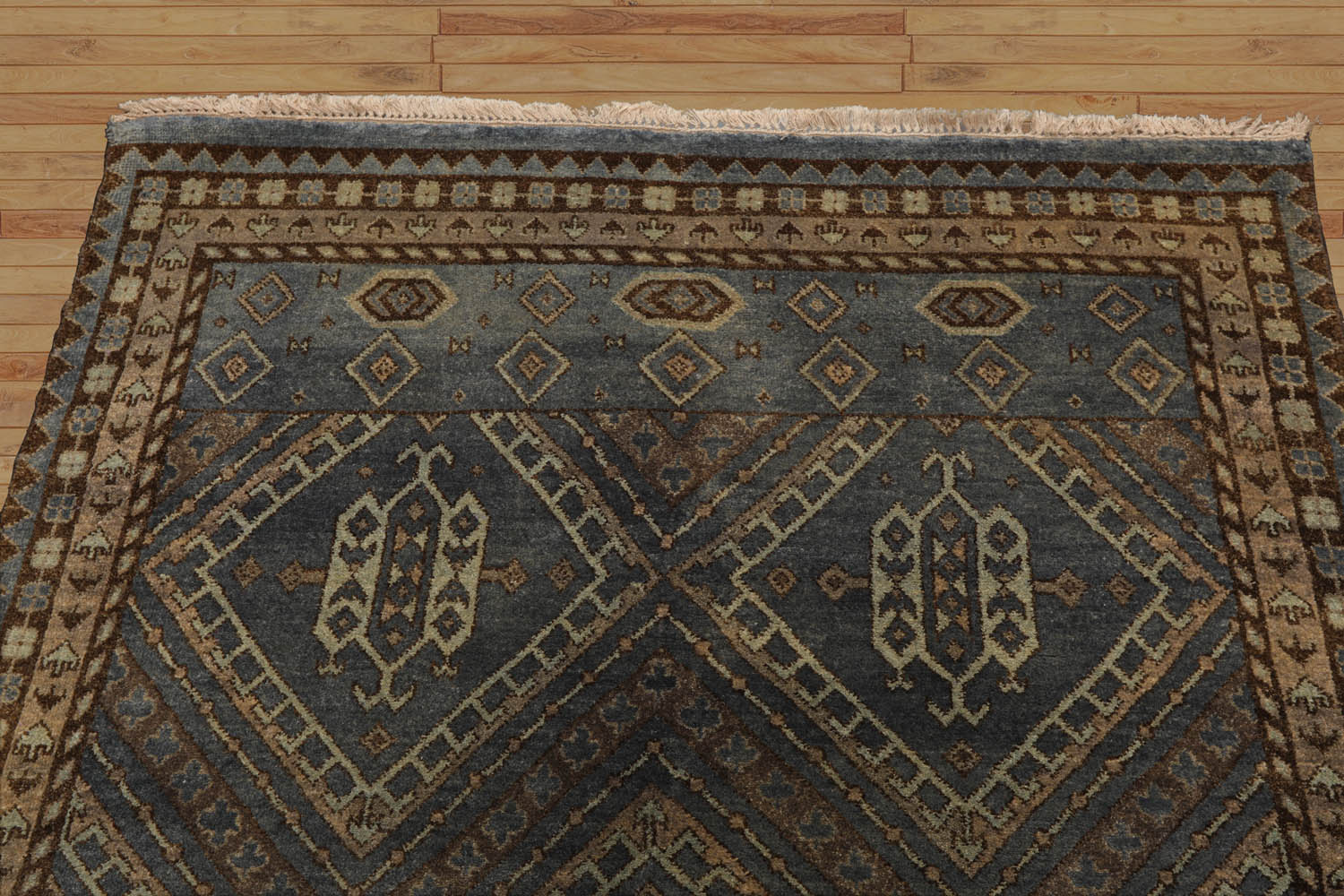 Leshanda LoomBloom Blue 3'11''x6'0" Hand Knotted Traditional Oushak Wool Oriental Area Rug