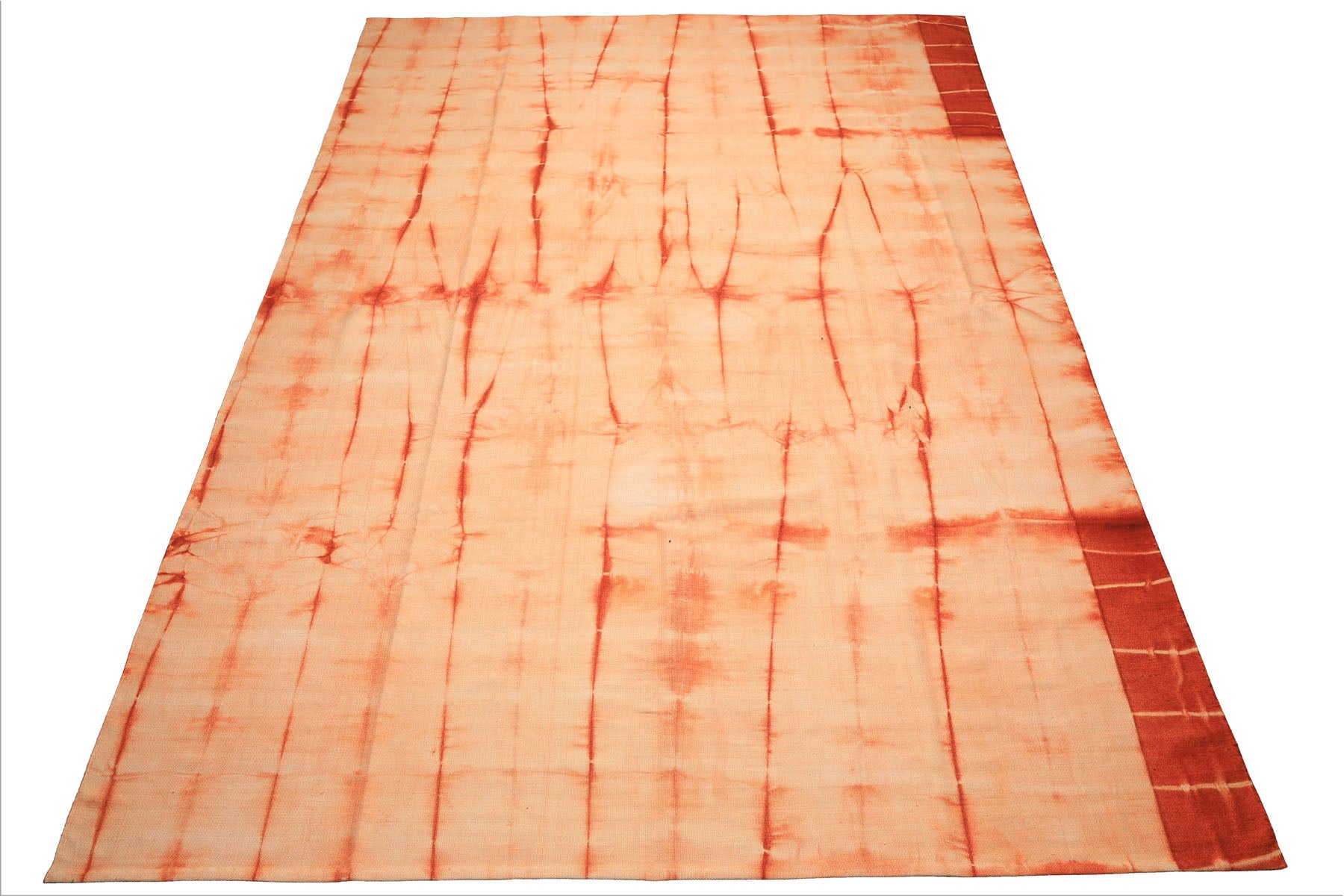 8x14 Ivory, Peach, Orange Color Hand Woven Kilim Wool Modern & Contemporary Oriental Rug