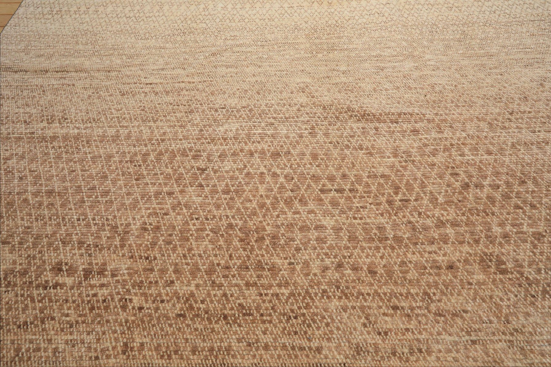 10x14 Tan, Beige, Ivory Color Hand Knotted Tibetan Wool Transitional Oriental Rug