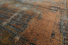 10x14 Beige, Taupe, Gray Color Hand Knotted Sherpa Wool and Silk Modern & Contemporary Oriental Rug