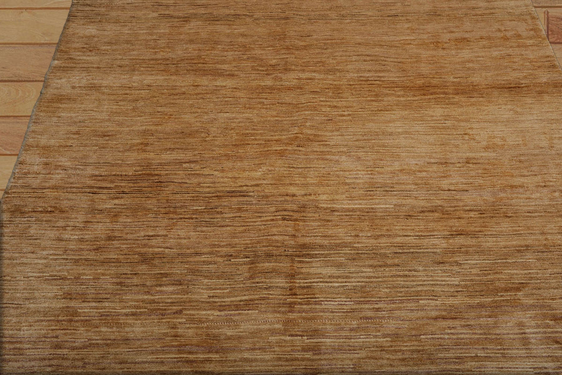 6x9 Tone on tone Gold, , Color Hand Knotted All-Over 100% Wool Modern Oriental Rug