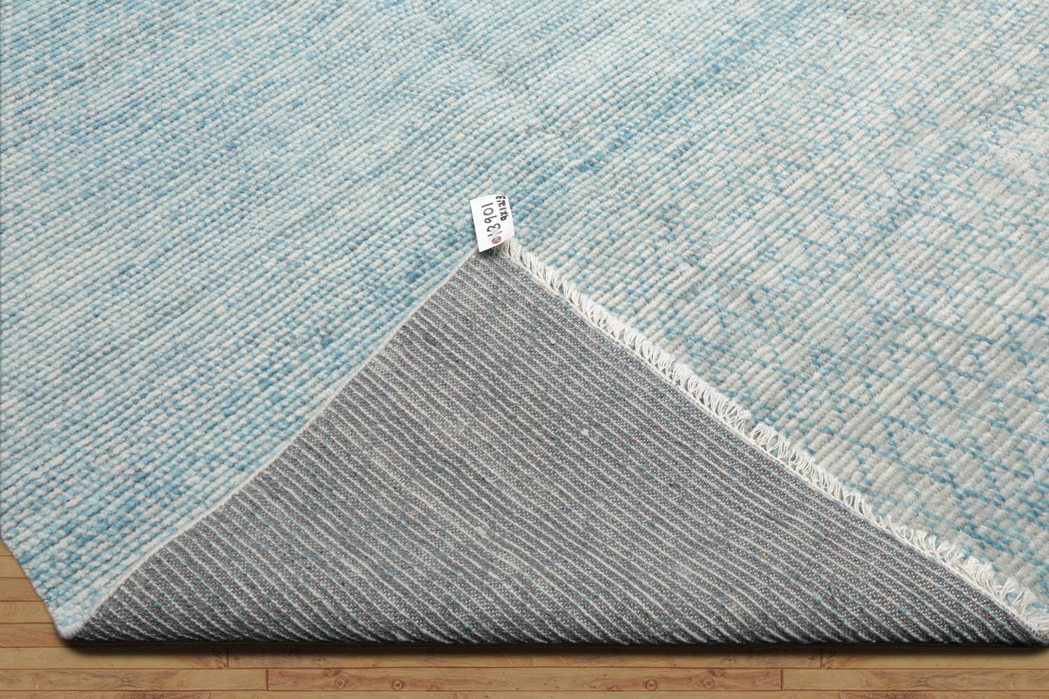 9x12 Beige, Blue Color Hand Knotted Geometric Wool Contemporary Oriental Rug