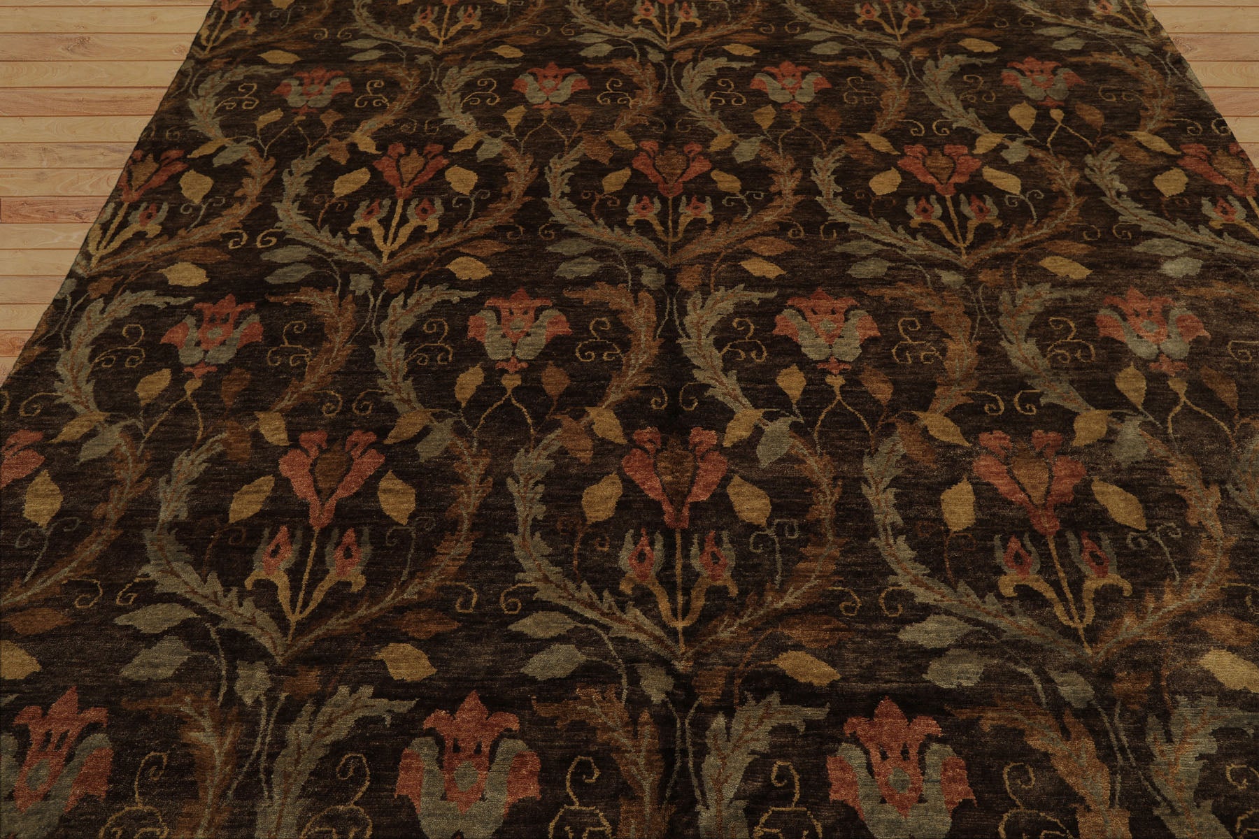 8x10 Brown, Gold, Blush Color Hand Knotted Oushak Wool Traditional Oriental Rug