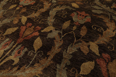 8x10 Brown, Gold, Blush Color Hand Knotted Oushak Wool Traditional Oriental Rug