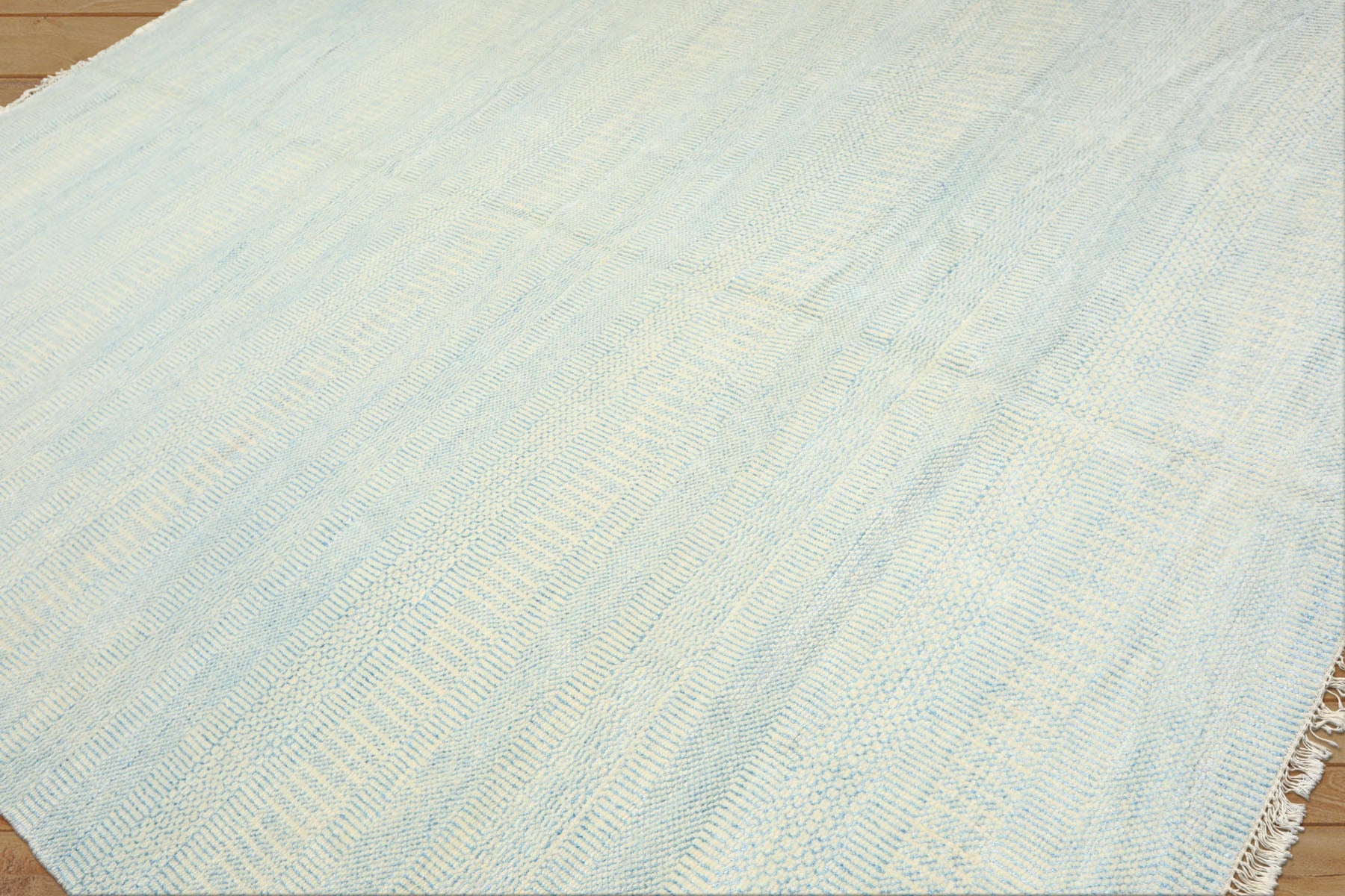 9x12 Ivory, Aqua, Color Hand Knotted Tibetan Wool & Silk Modern & Contemporary Oriental Rug