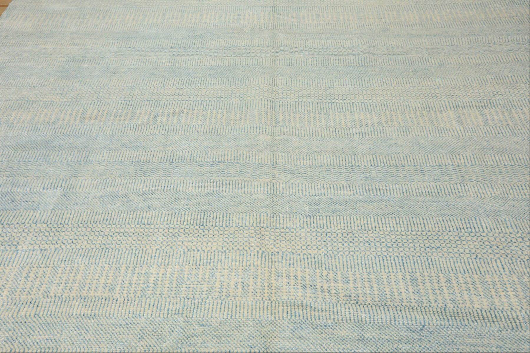9x12 Ivory, Aqua, Color Hand Knotted Tibetan Wool & Silk Modern & Contemporary Oriental Rug