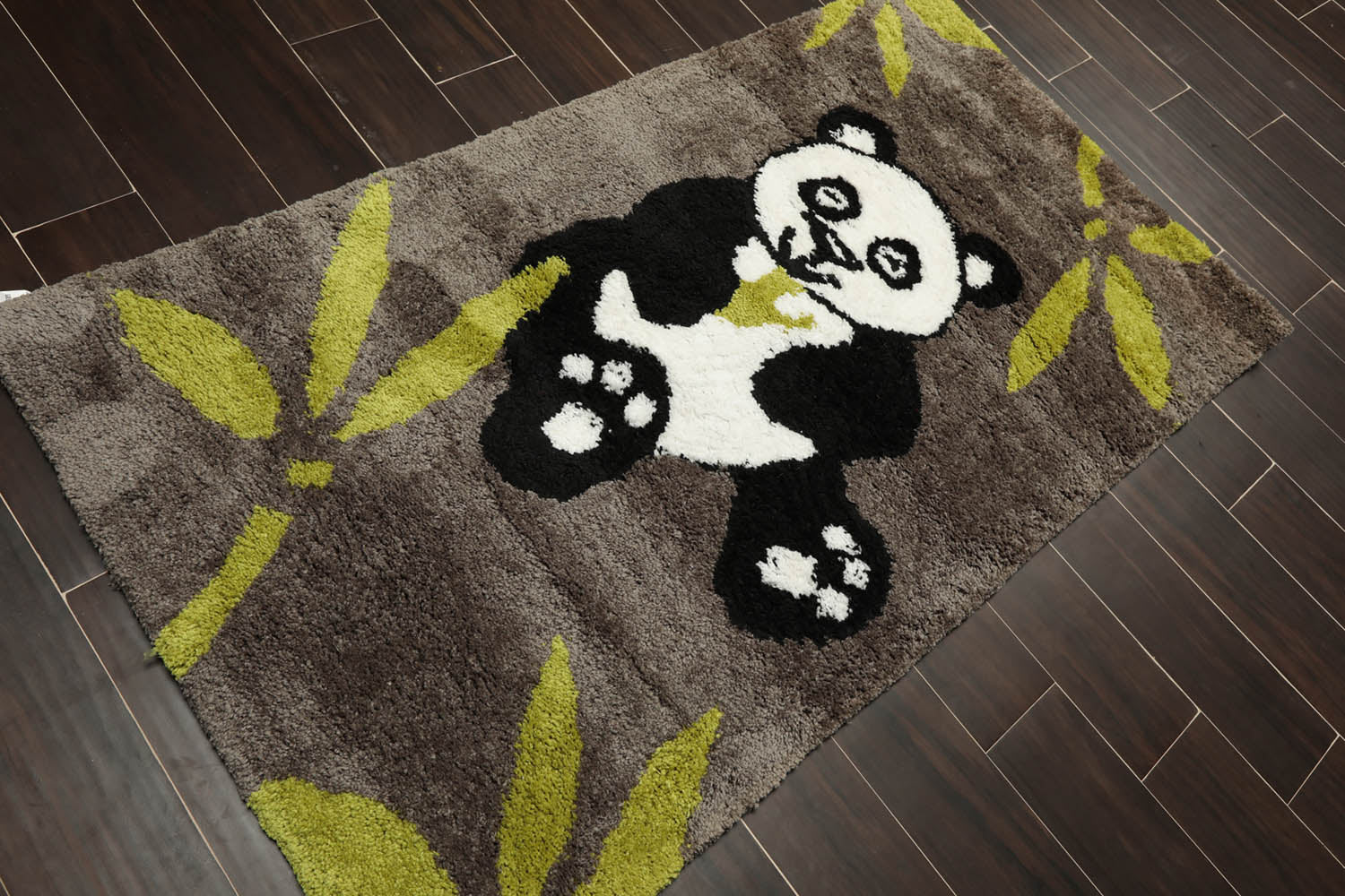 3x5 Gray, Black, White Color Hand Tufted Oriental Area Rug Polyster/Cotton Blend Novelty Oriental Rug