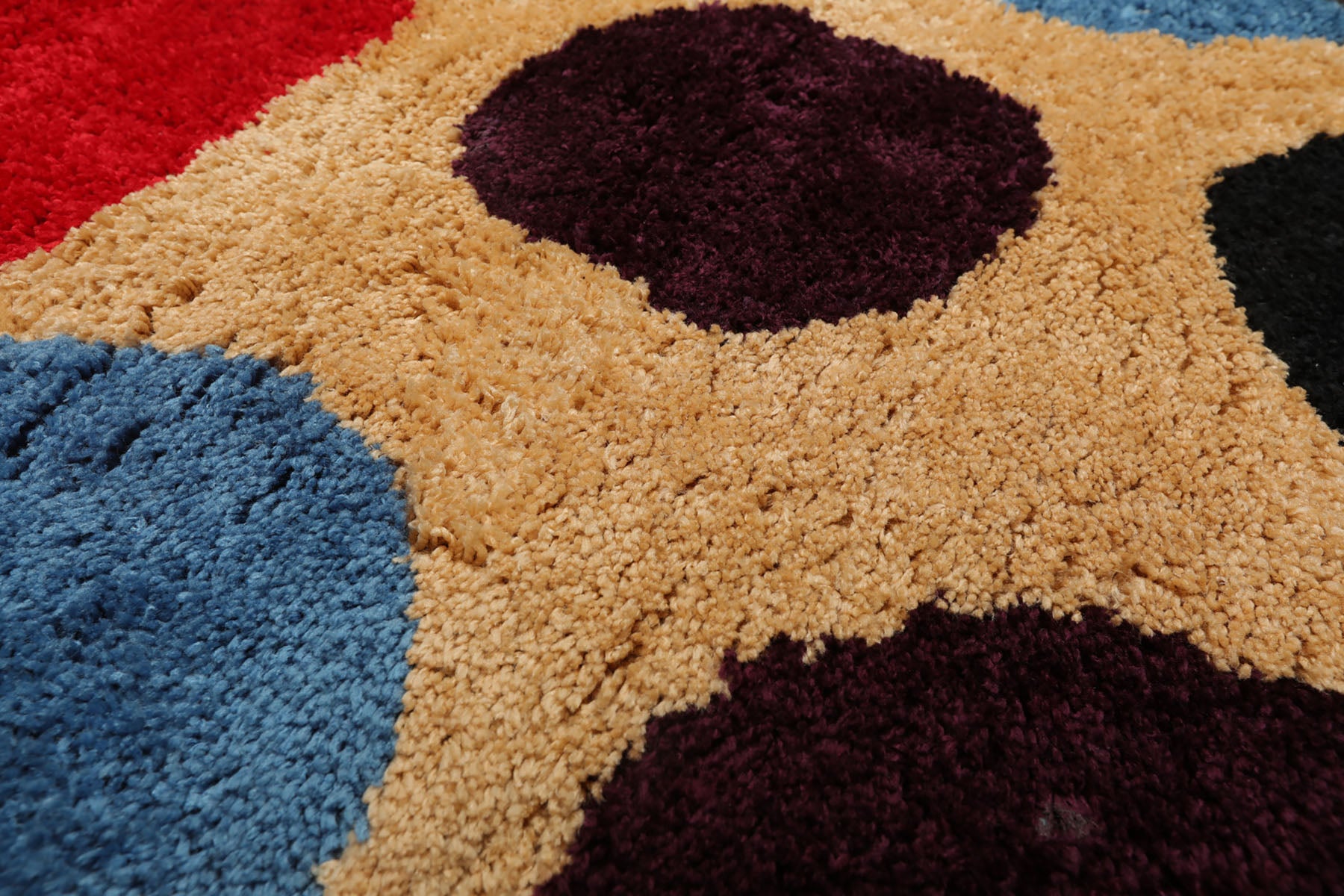 3x5 Red, Multi, Color Hand Tufted Oriental Area Rug Polyster/Cotton Blend Novelty Oriental Rug