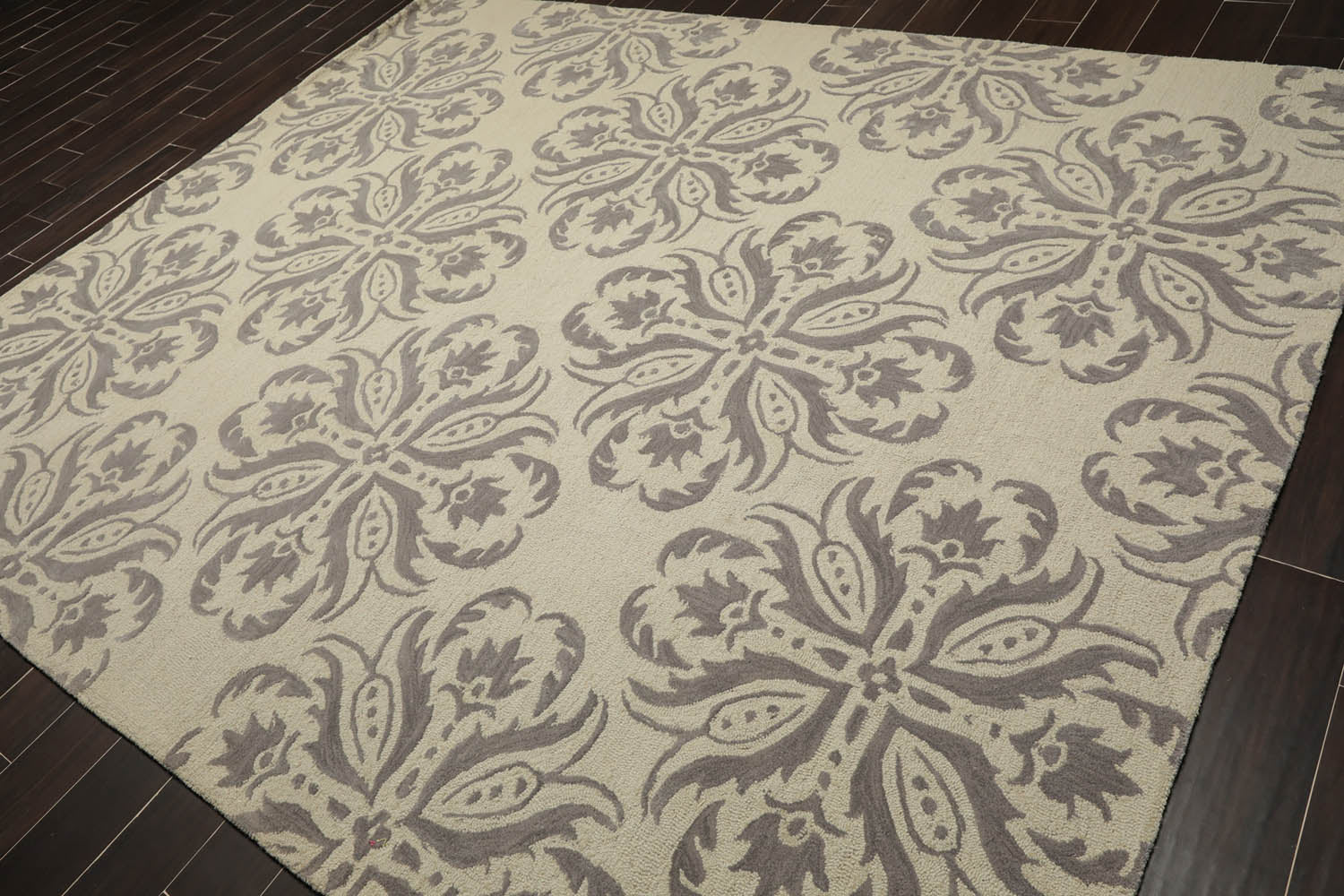 8x10 Beige, , Color Hand Tufted All-Over 100% Wool Transitional Oriental Rug