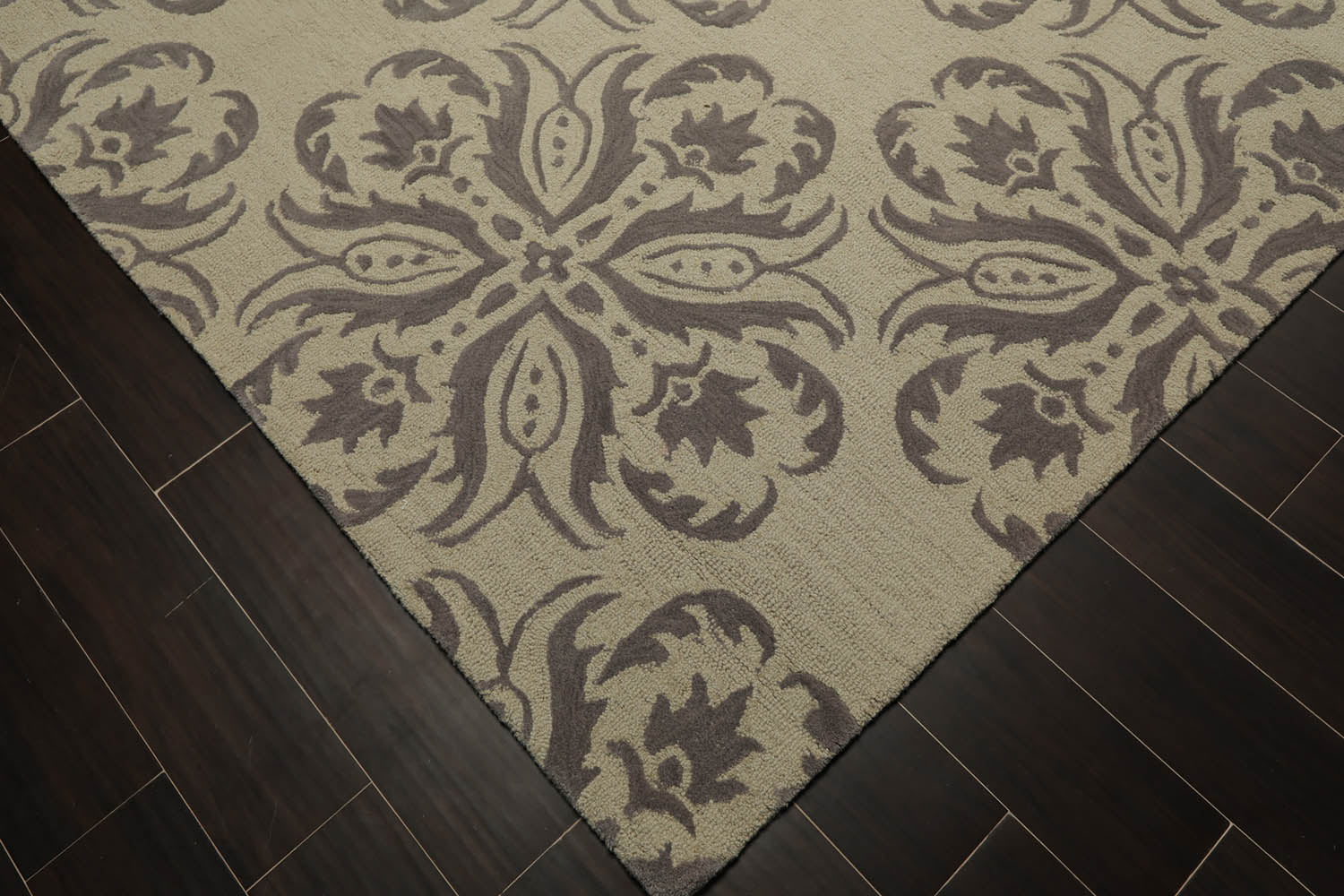 8x10 Beige, , Color Hand Tufted All-Over 100% Wool Transitional Oriental Rug