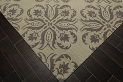 8x10 Beige, , Color Hand Tufted All-Over 100% Wool Transitional Oriental Rug