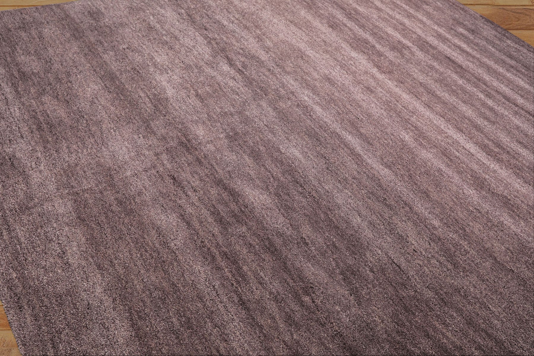 Aubergine Multi Size Modern & Contemporary Plush Pile Solid Grainy Texture Hand Tufted 100% Wool Oriental Area Rug