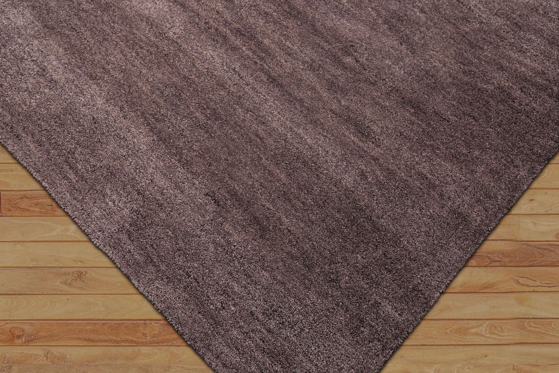 Aubergine Multi Size Modern & Contemporary Plush Pile Solid Grainy Texture Hand Tufted 100% Wool Oriental Area Rug