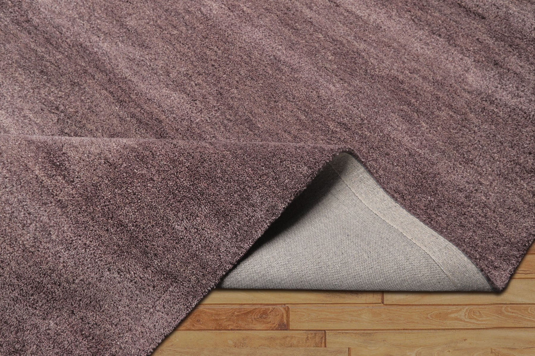 Aubergine Multi Size Modern & Contemporary Plush Pile Solid Grainy Texture Hand Tufted 100% Wool Oriental Area Rug