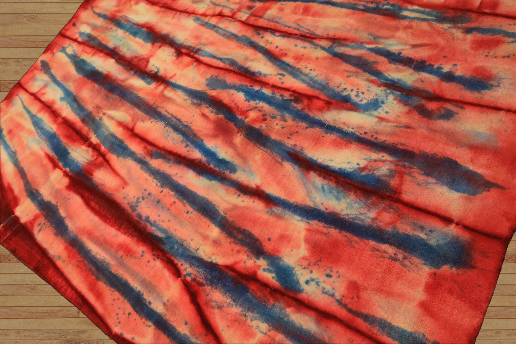 5x8 Red, Ivory, Blue Color Hand Knotted Tibetan Wool Modern & Contemporary Oriental Rug