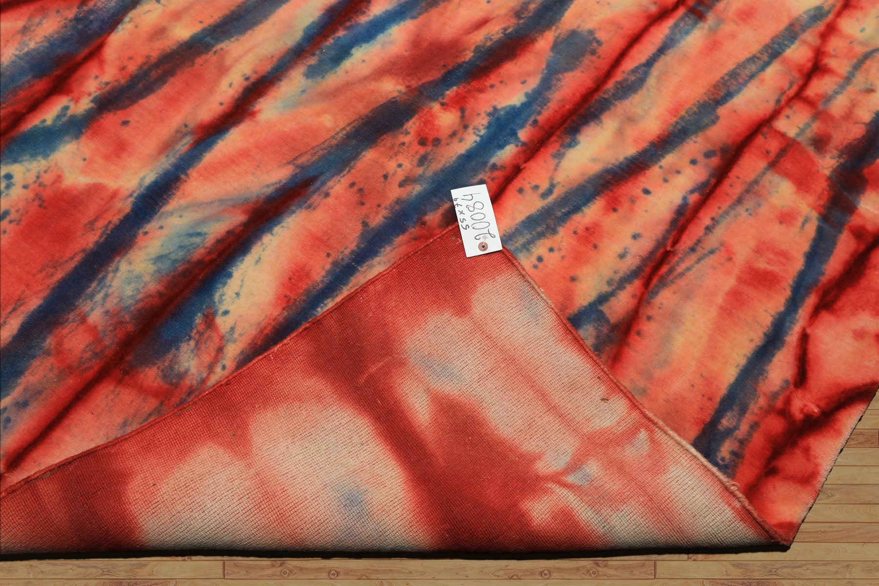 5x8 Red, Ivory, Blue Color Hand Knotted Tibetan Wool Modern & Contemporary Oriental Rug