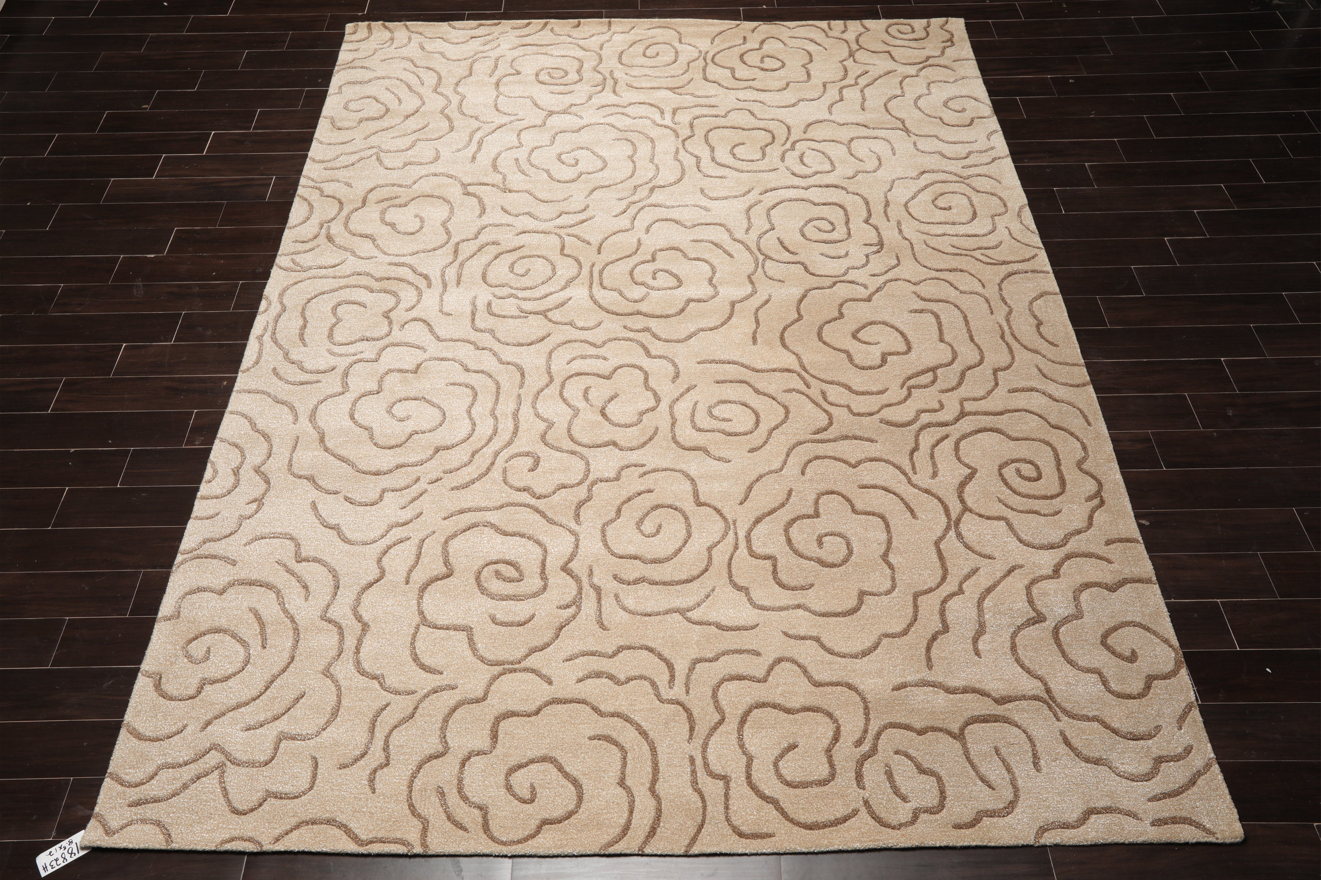 Tan Transitional Floral Hand Tufted Wool & Faux Silk Runner LoomBloom Multi Sizes Oriental Area Rug