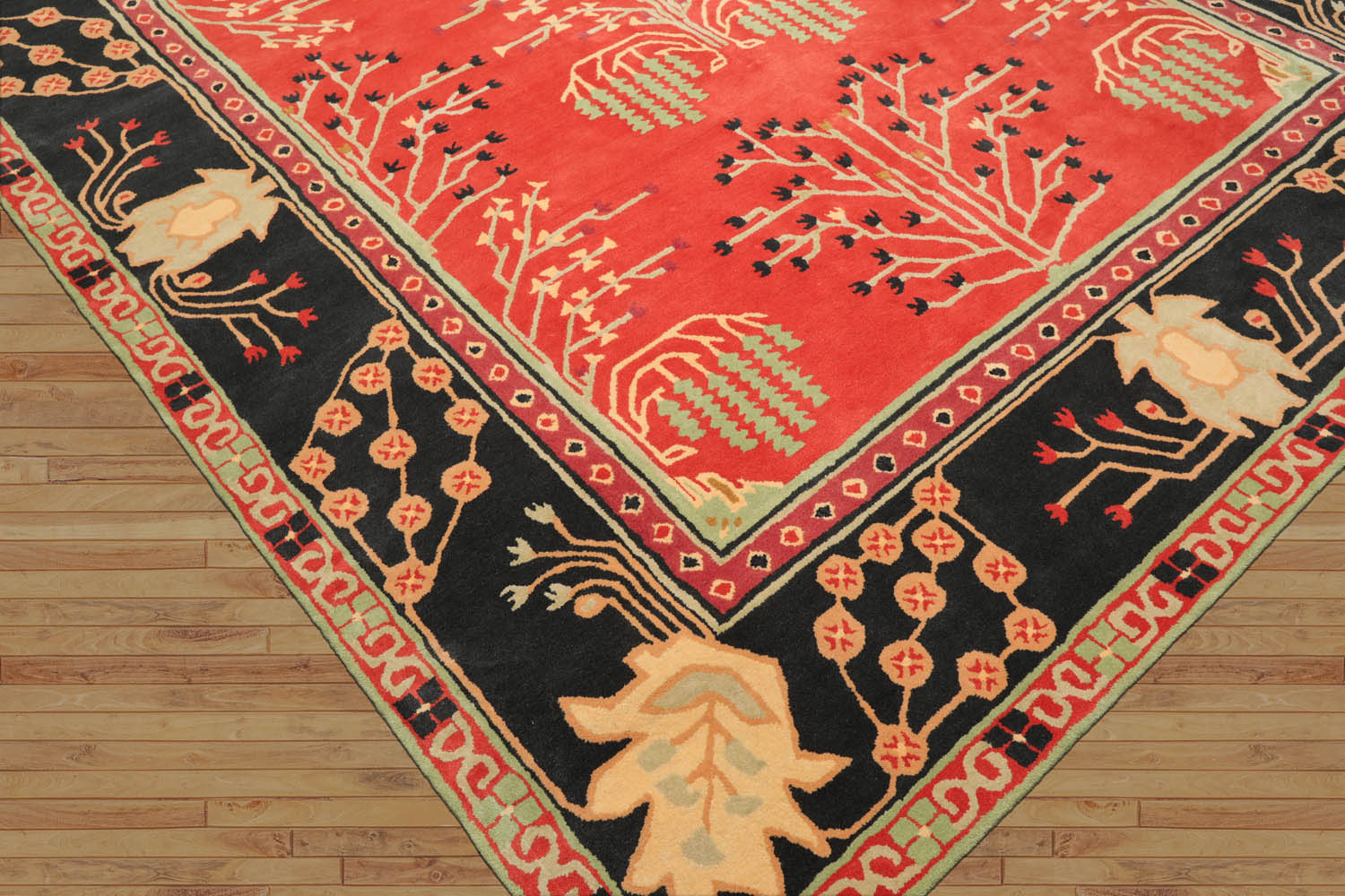 Coulmann Art & Crafts Transitional Wool Rug LoomBloom Hand Tufted Multi Coral Oriental