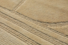 10x14 Ivory, Beige, Color Hand Knotted Tibetan Wool & Linen Art Deco Oriental Rug